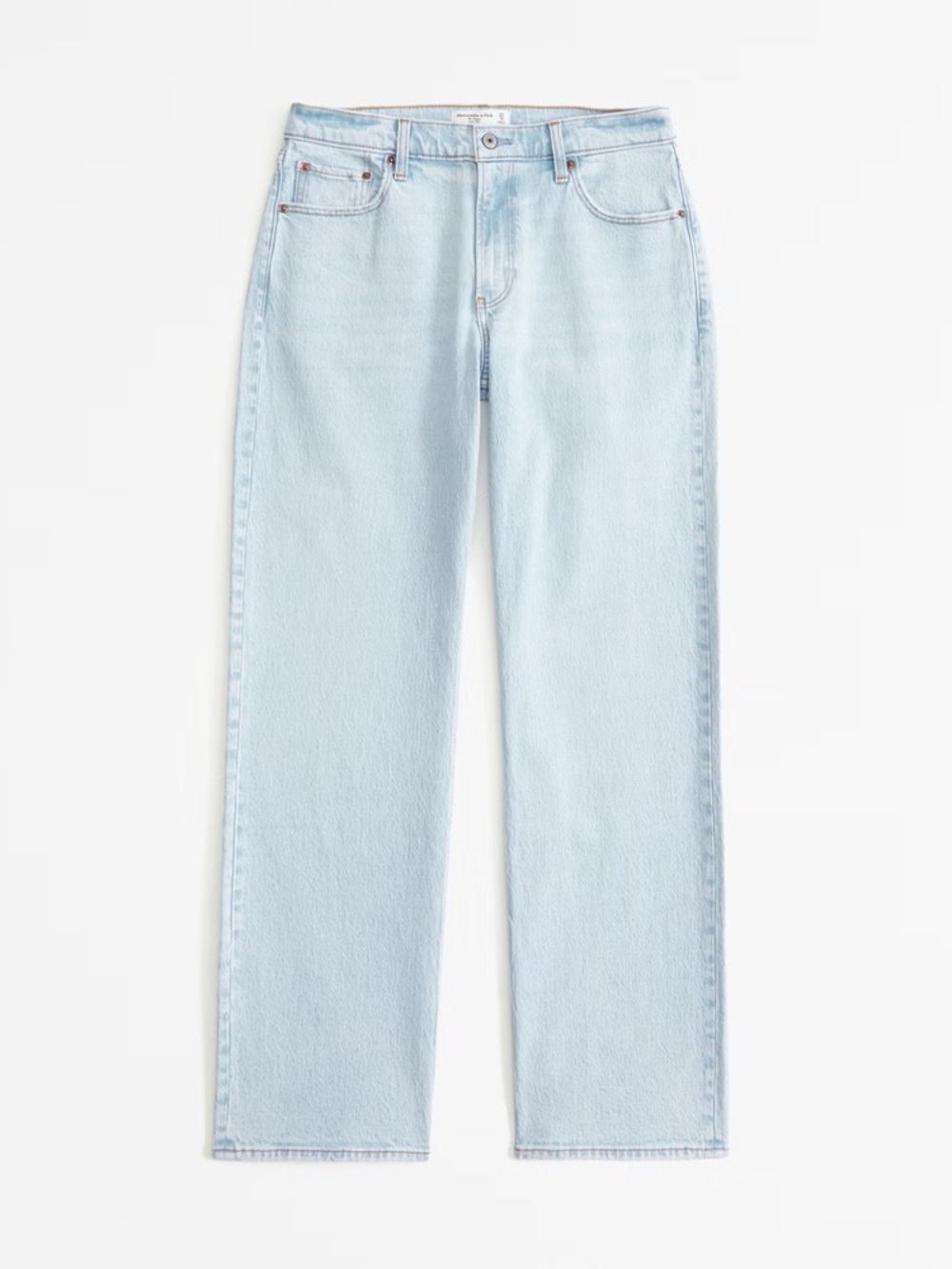 Abercrombie Baggy Low Rise Jeans Curve Love in Light Wash